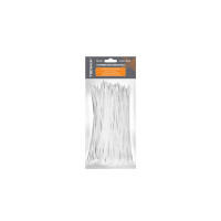 Plastikowa opaska kablowa biała Tecmaxx 3,6 x 200mm 100 sztuk - 14-206