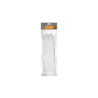 Plastikowa opaska kablowa biała Tecmaxx 3,6 x 300mm 100 sztuk - 14-208
