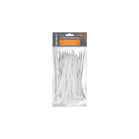 Plastikowa opaska kablowa biała Tecmaxx 4,8 x 200mm 100 sztuk - 14-213