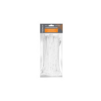 Plastikowa opaska kablowa biała Tecmaxx 4,8 x 250mm 100 sztuk - 14-214