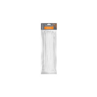 Plastikowa opaska kablowa biała Tecmaxx 4,8 x 370mm 100 sztuk - 14-216