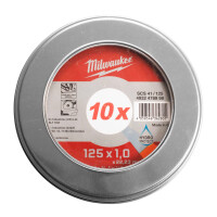 Tarcza do metalu 125x1mm Milwaukee opakowanie 10 elementów - 4932478998