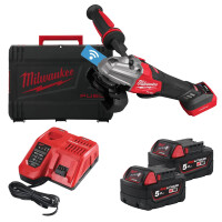 Szlifierka kątowa 125mm Milwaukee M18 FSAGSVO125X-502X AKU 18V (2x 5.0Ah) - 4933493553