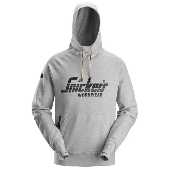 Bluza z kapturem logo SNICKERS szary - 2894