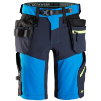 Spodenki krótkie softshell stretch FlexiWork+ z workami kieszeniowymi, niebieskie SNICKERS - 6140