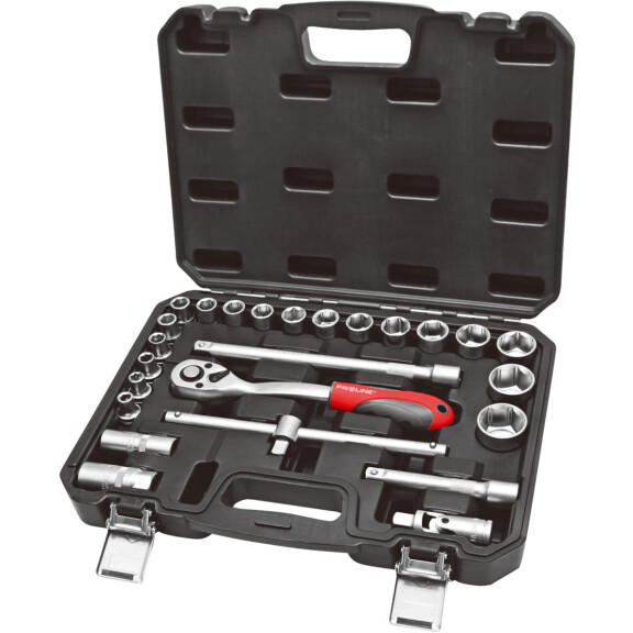 Zestaw kluczy nasadowych 25 elementów 1/2" CRV PROLINE - 58825
