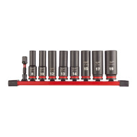 Zestaw nasadek udarowych długich Milwaukee SHW 3/8" HEX 9 elementów - 4932480455