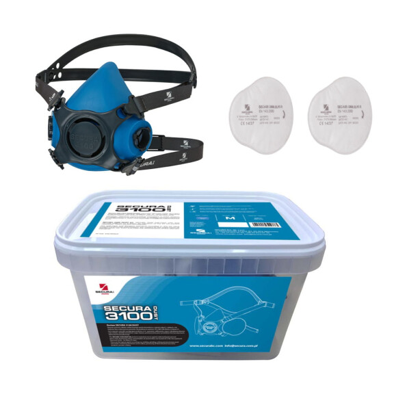 Zestaw SECURA 3100 DUST w pudełku, rozmiar maski M