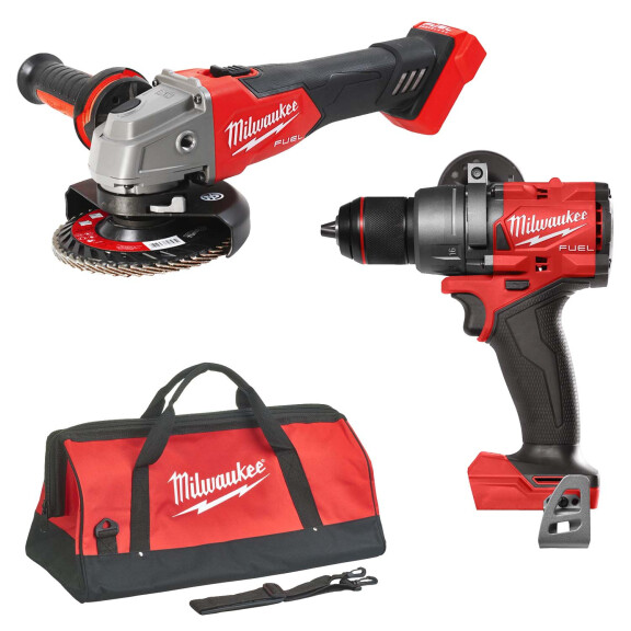 Zestaw elektronarzędzi Milwaukee M18 FPD3-0 + M18 FSAG125X-0 AKU (bez aku)