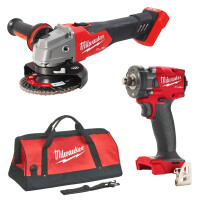 Zestaw elektronarzędzi Milwaukee M18 FSAG125X-0 + M18 FIW2F12-0 AKU (bez aku)