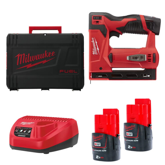 Zszywacz Milwaukee M12 BST-202X AKU 12V (2x 2.0Ah) - 4933459635