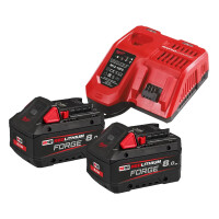 Zestaw ładowarka + 2x akumulator Milwaukee M18 FORGE NRG-802 AKU 18V (2x 8.0 Ah) - 4933498612