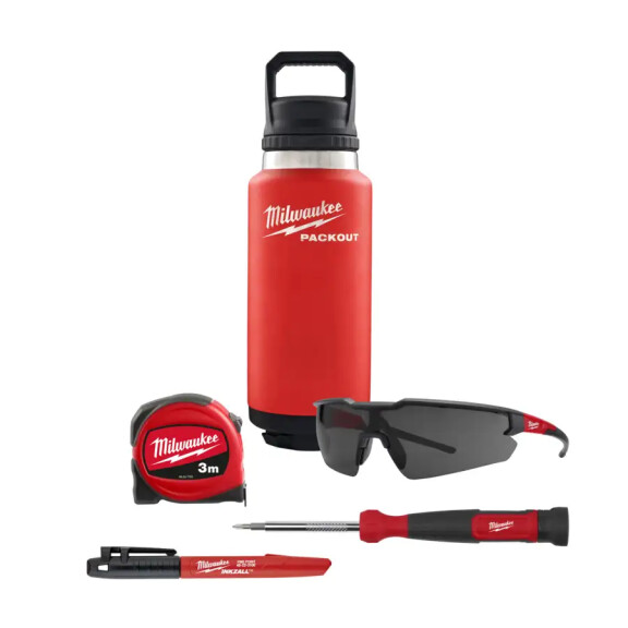 Zestaw promocyjny Milwaukee z butelką termiczną PACKOUT - 4932499152