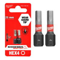 Bit udarowy imbus 4x25mm Milwaukee SHOCKWAVE / x2 - 4932430895