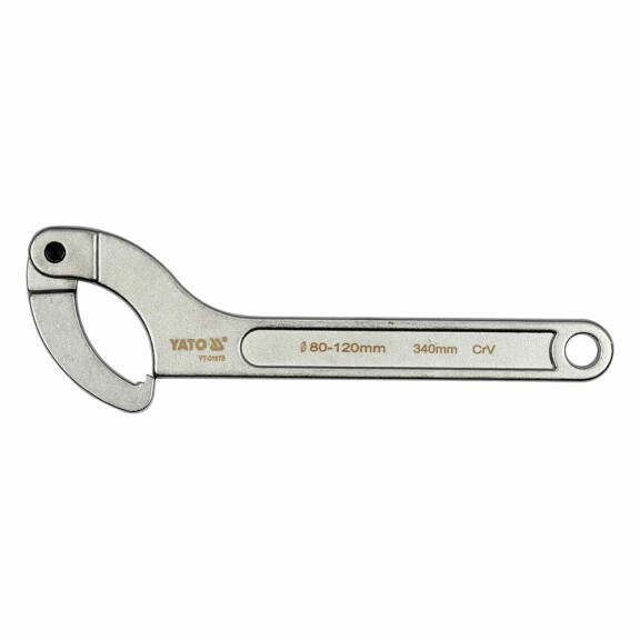 Klucz hakowy 80-120mm przegubowy Yato YT-01673 z noskiem