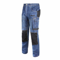 Elastyczne spodnie robocze jeans STRETCH ze wzmocnieniem Lahti Pro L40510 + rękawice GRATIS
