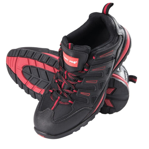 Buty robocze półbuty skórzane czarno-czerwone Lahti Pro L30402