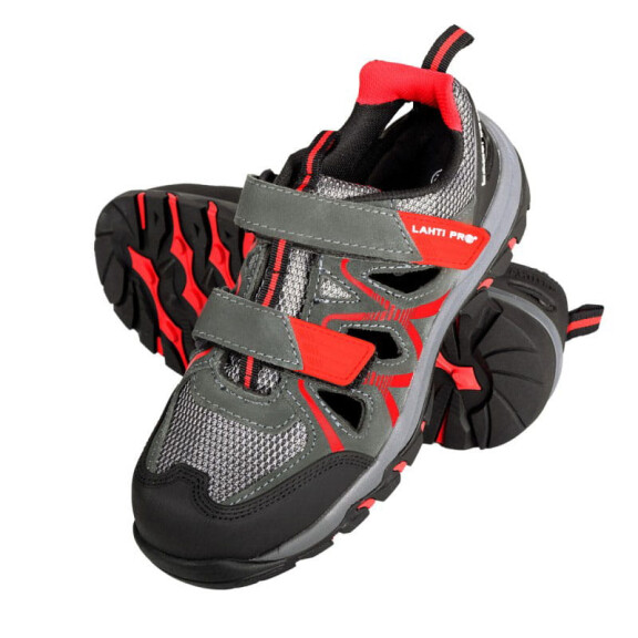 Buty robocze sandały szaro-czerwone Lahti Pro L30603