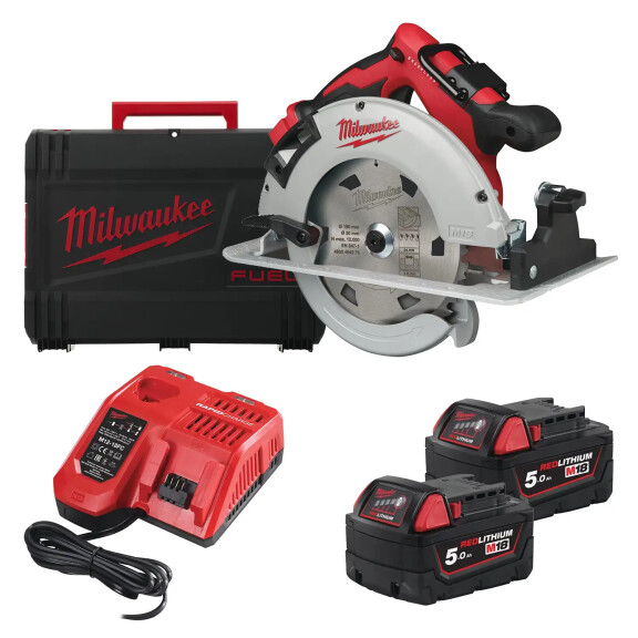 Pilarka tarczowa 66mm Milwaukee M18 BLCS66-502X AKU 18V (2x 5.0 Ah) - 4933464590
