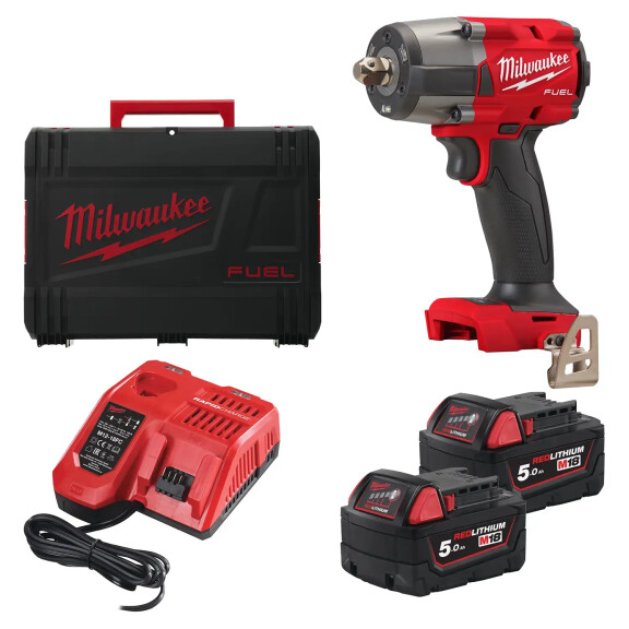 Klucz udarowy 1/2" 881Nm Milwaukee M18 FMTIW2P12-502X AKU 18V (2x 5.0 Ah) - 4933478453