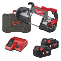 Pilarka taśmowa do cięcia wgłębnego Milwaukee M18 CBS125-502C AKU 18V (2x 5.0 Ah) - 4933448195