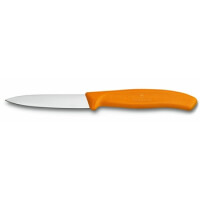Nóż Do Jarzyn, Ostrze Gładkie 8 Cm Pomarańczowy Victorinox - Victorinox