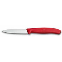 Nóż Do Jarzyn, Ostrze Gładkie 8 Cm, Czerwony Victorinox - Victorinox