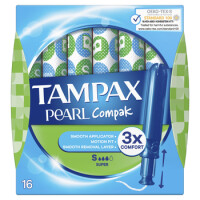 Tampax Pearl Compak Super Tampony Z Aplikatorem 16 Szt. - Tampax