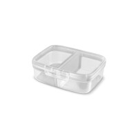 Pojemnik Na Żywność Prostokątny Z Przegrodą Snap Box Transparentny 1,8L. Curver - Curver
