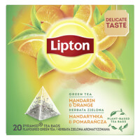 Lipton O Smaku Mandarynka I Pomarańcza Herbata Zielona Aromatyzowana 36 G (20 Torebek) - LIPTON
