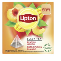 Lipton Herbata Czarna Aromatyzowana Brzoskwinia I Mango 36 G (20 Torebek) - LIPTON