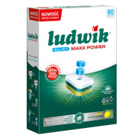 Ludwik Tabletki Do Zmywarek All In 1  Maxx Power Lemon 80 Szt. - Ludwik