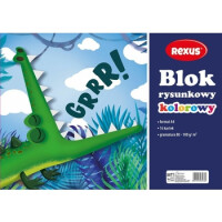 Blok Rysunkowy Kolorowy 16 Kartek A4, Rexus, Beniamin - Rexus