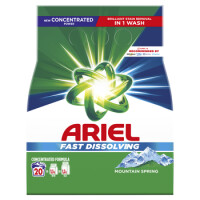 Ariel Fast Dissolving Mountain Spring Proszek Do Prania 20 Prań 1100 G - Ariel
