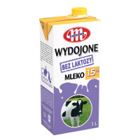 Mlekovita Mleko Uht 1,5% Tłuszczu 1L Wydojone Bez Laktozy - Mlekovita