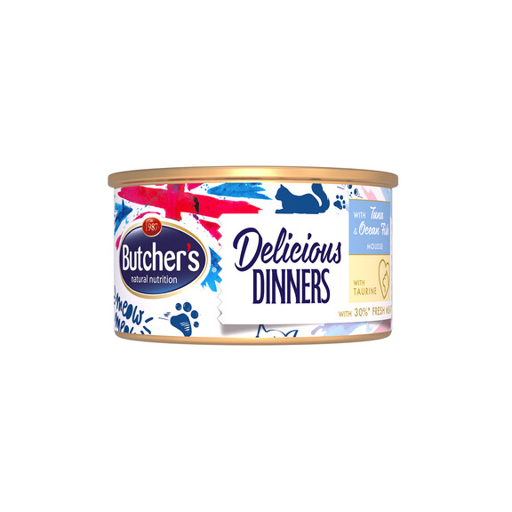 Butcher’s Delicious Dinners Cat Z Tuńczykiem I Rybami Oceanicznymi Mus 85G - Butcher's