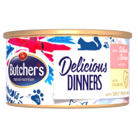 Butcher’s Delicious Dinners Cat Z Łososiem I Krewetkami Mus 85G - Butcher's