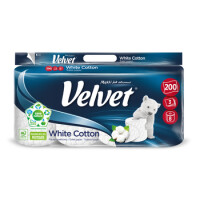 Papier Toaletowy Velvet White Cotton Szt. 8 - VELVET