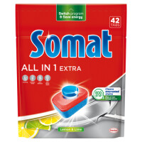 Somat All In One Extra Tabletki Do Zmywarek 42 Sztuki Lemon - Somat