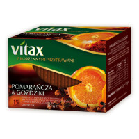 Herbata Vitax Pomarańcza&Goździki 15 Torebek X 2 G W Kopertkach - VITAX