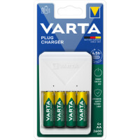 Ładowarka Varta Plug Charger + 4 Akumulatorki Aa 2600 Mah - VARTA