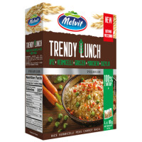Melvit Trendy Lunch Ryż Parboiled, Vermicelli, Groszek, Marchew Bazylia 4X80G - Trendy Lunch