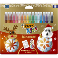 Bic Kids Kid Couleur Flamastry Nakładka Świąteczna Opak. 18 Szt - BiC Kids ®