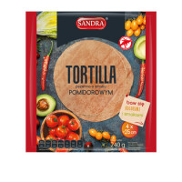 Tortilla Pszenna O Smaku Pomidorowym Sandra 25Cm (4Szt) 240G - SANDRA