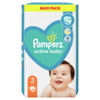 Pampers Active Baby Rozmiar 3, 66 Pieluszek, 6-10 Kg - Pampers