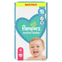 Pampers Active Baby Rozmiar 4, 58 Pieluszek, 9-14 Kg - Pampers