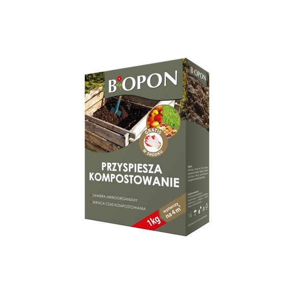 Bopon - Preparat Przyspieszający Kompostowanie 1Kg + Rękawiczki Gratis - BOPON