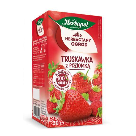 Herbaciany Ogród Herbatka Owocowa Truskawka Z Poziomką 20Tb/50G - Herbaciany Ogród