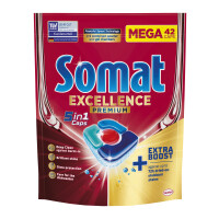 Somat Excellence Premium 5 W 1 Caps Kapsułki Do Mycia Naczyń W Zmywarkach 819 G (42 Sztuki) - Somat
