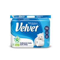 Papier Toaletowy Velvet Delikatnie Biały 12 Rolek. 3 Warstwy - VELVET